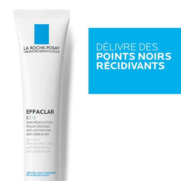 8 LA ROCHE-POSAY EFFACLAR K+ - Soin Visage Anti Points Noirs, 40ml