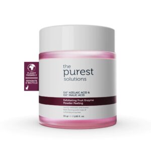 The Purest Solutions  0.6% Azelaic Acid & 0.6% Malic Acid Exfoliating Fruit Enzyme Powder Peeling