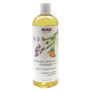 NOW Lavender almond massage oil
