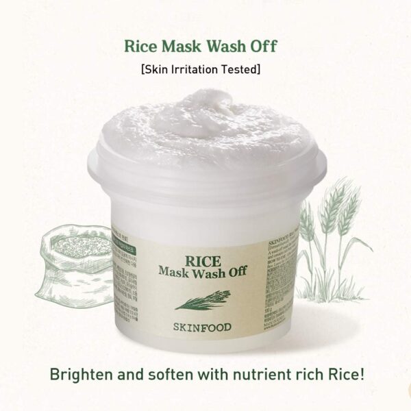 61FRAnnbXdL._SL1024_ SKINFOOD Rice Mask Wash Off