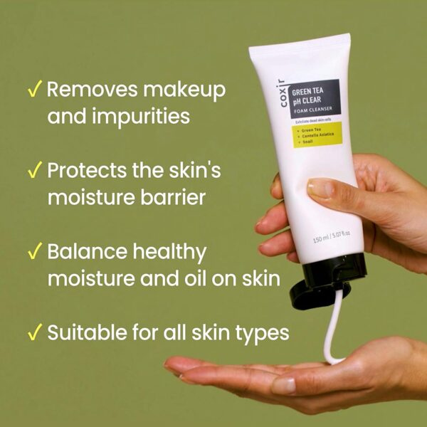 COXIR GREEN TEA PH CLEAR FOAM CLEANSER