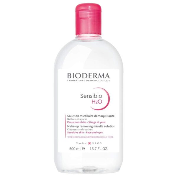 51h69lpwKlL._SL1200_ Bioderma Sensibio H2O Solution Micellaire Démaquillante Peaux Sensibles 500ml