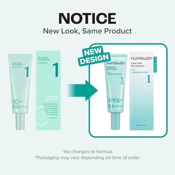 613x--U1e5L._UF894,1000_QL80_ NUMBUZIN N1 CLEAR FILTER SUN ESSENCE SPF 50