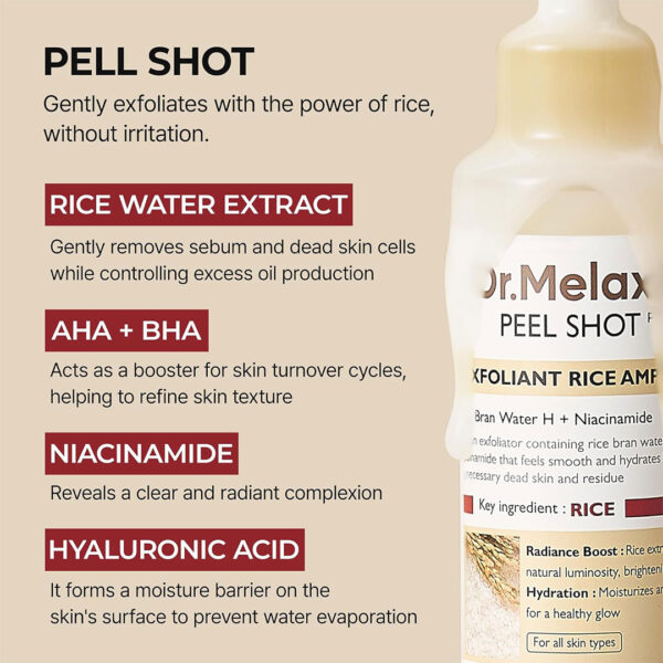 34 Dr. Melaxin Peel Shot PS Exfoliant Rice Ampoule 80 ml