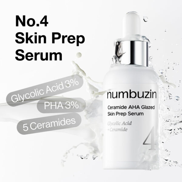9 Numbuzin No.4 Ceramide AHA Glazed Skin Prep Serum