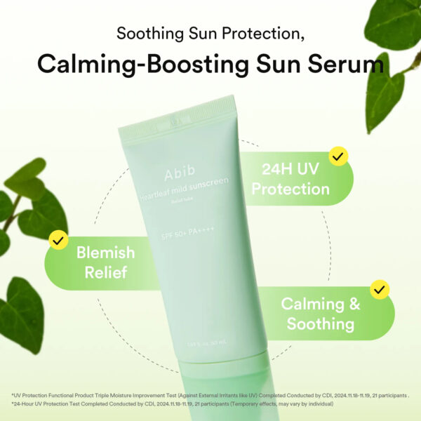 3bad92df-9c7a-404c-8fc9-9e2a60786898 ABIB HEARTLEAF MILD SUNSCREEN RELIEF TUPE SPF50+PA++++