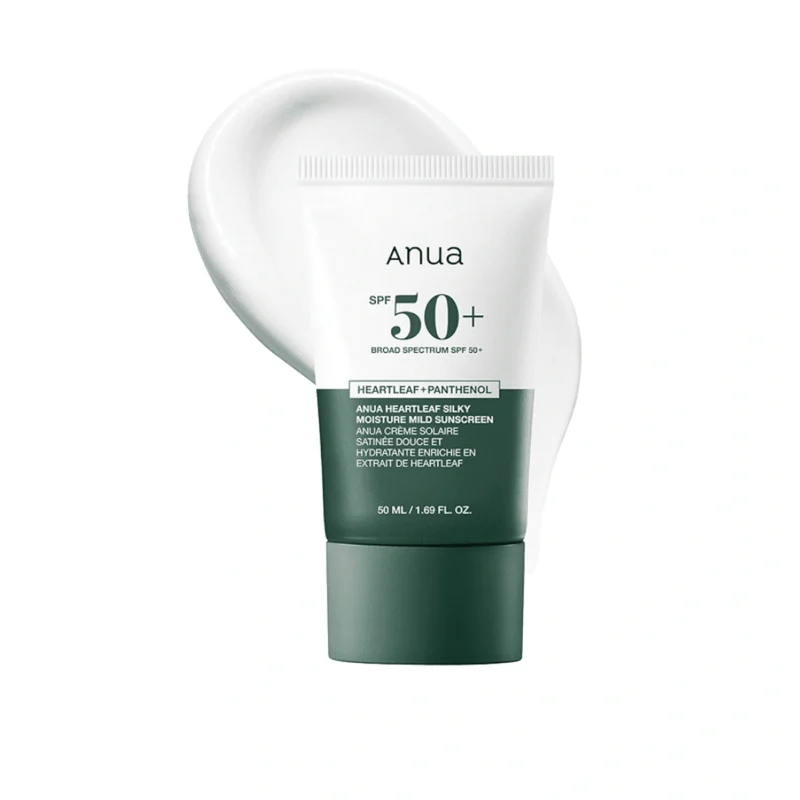 anua heartleaf silky moisture un cream spf 50